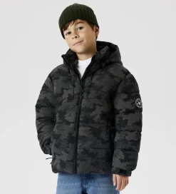 Overgangsjakker|Dunjakker Og Dynejakker|Name It Dynejakke - NkmMeter - Sort m. Refleksprint