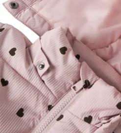 Overgangsjakker|Dunjakker Og Dynejakker|Name It Dynejakke - NmfMonday - Violet Ice m. Hjerter