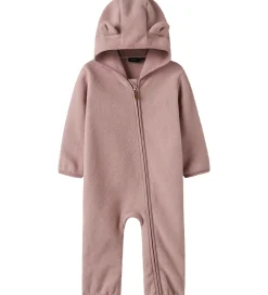 Fleece|Name It Fleecedragt - NbnMeeko - Woodrose m. Ører