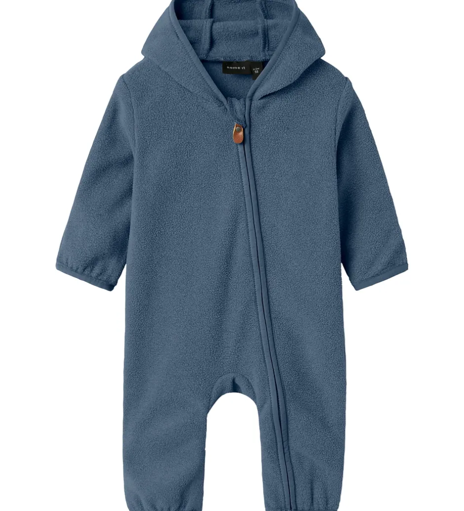 Fleece|Name It Fleecedragt - NbnMeeko - Vintage Indigo m. Ører