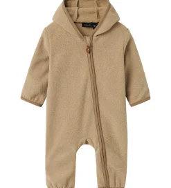 Fleece|Name It Fleecedragt - NbnMeeko - Timber Wolf m. Ører