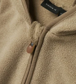 Fleece|Name It Fleecedragt - NbnMeeko - Timber Wolf m. Ører