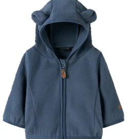 Fleece|Name It Fleecejakke - NbnMeeko - Vintage Indigo m. Ører