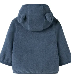 Fleece|Name It Fleecejakke - NbnMeeko - Vintage Indigo m. Ører