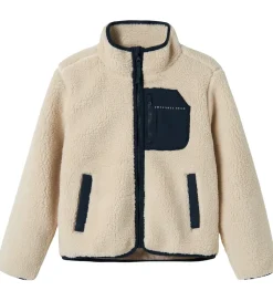 Fleece|Name It Fleecejakke - NknMattia - Moonbeam/Dark Sapphire