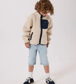 Fleece|Name It Fleecejakke - NknMattia - Moonbeam/Dark Sapphire