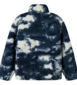 Fleece|Name It Fleecejakke - Teddy - NkmMilou - Navy Blazer m. Mønster