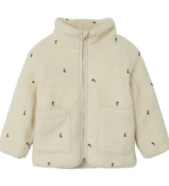 Fleece|Name It Fleecejakke - Teddy - NmnMagot - Fog/Flower