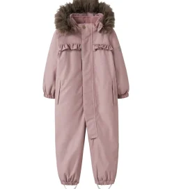 Flyverdragter|Name It Flyverdragt - NmfSnow10 - Woodrose m. Guldprikker/Flæser