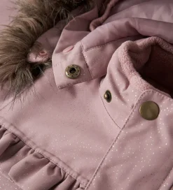 Flyverdragter|Name It Flyverdragt - NmfSnow10 - Woodrose m. Guldprikker/Flæser