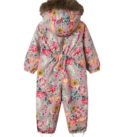 Flyverdragter|Basis|Name It Flyverdragt - Noos - NmfSnow10 - Woodrose/Flower Rabbit