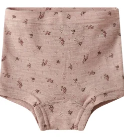 Undertøj|Name It Hipster - Uld - NmfWang - Shadow Gray/Small flowers