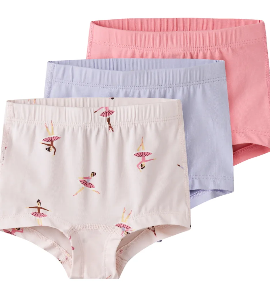 Undertøj|Name It Hipsters - Noos - NmfTights - 3-pak - Pearl/Peony/Purple