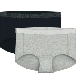 Undertøj|Name It Hipsters - 2-pak - NkfHipster - Noos - Black/w/ Grey Mel