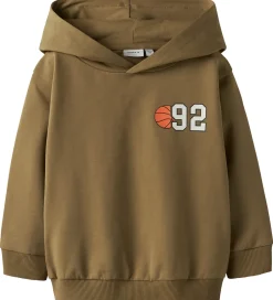 Hættetrøjer|Name It Hættetrøje - NmmKelvin - Dull Gold m. Print