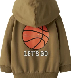 Hættetrøjer|Name It Hættetrøje - NmmKelvin - Dull Gold m. Print