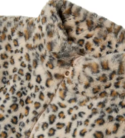 Fleece|Name It Jakke - Imiteret Pels - NkfMila - Oxford Tan/Leo