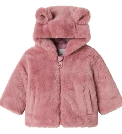 Fleece|Name It Jakke - Imiteret Pels - NbfMila - Lilas