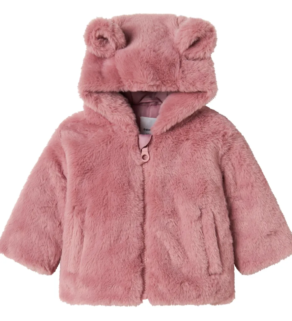 Fleece|Name It Jakke - Imiteret Pels - NbfMila - Lilas