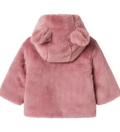 Fleece|Name It Jakke - Imiteret Pels - NbfMila - Lilas