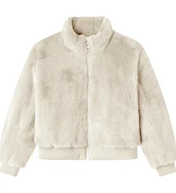 Fleece|Name It Jakke - Imiteret Pels - NkfMila - Moonbeam