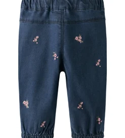 Bukser Og Jeans|Name It Jeans - NbfRose - Dark Blue Denim/Flower Emb