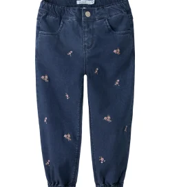 Bukser Og Jeans|Name It Jeans - NmfRose - Dark Blue Denim/Flower Emb