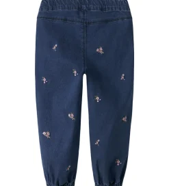 Bukser Og Jeans|Name It Jeans - NmfRose - Dark Blue Denim/Flower Emb