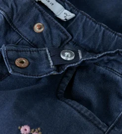 Bukser Og Jeans|Name It Jeans - NmfRose - Dark Blue Denim/Flower Emb