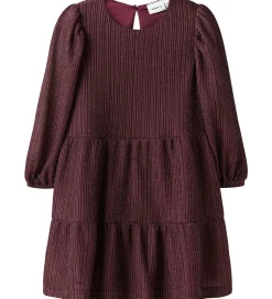 Juletøj|Kjoler|Name It Kjole - NmfRisilk - Burgundy m. Glimmer