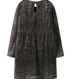 Kjoler|Name It Kjole - Plissé - NkfRisaring - Seal Brown/Leo