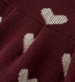 Juletøj|Kjoler|Name It Kjole - Strik - NmfOana - Burgundy/Peyote Heart