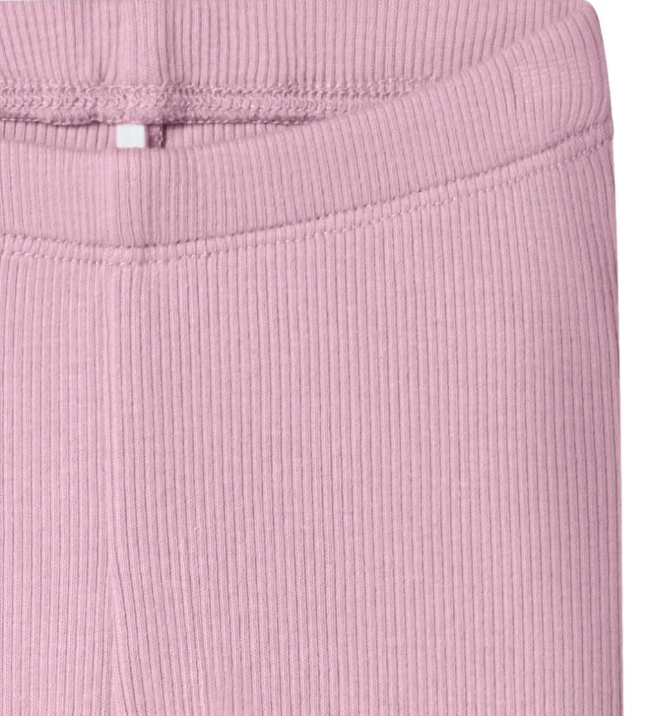 Leggings|Unisex-Tøj|Name It Leggings - Rib - NbnKab - Fragrant Lilac