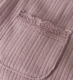 Pigetøj|Leggings|Name It Leggings - Rib - NbfSiva - Keepsake Lilac m. Hulmønster