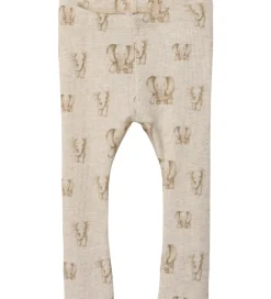 Unisex-Tøj|Pigetøj|Name It Leggings - Rib - NbnDam - Peyote Melange