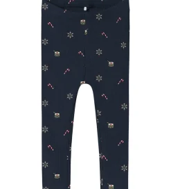 Juletøj|Leggings|Name It Leggings - Rib - NbnRoko - Navy Blazer