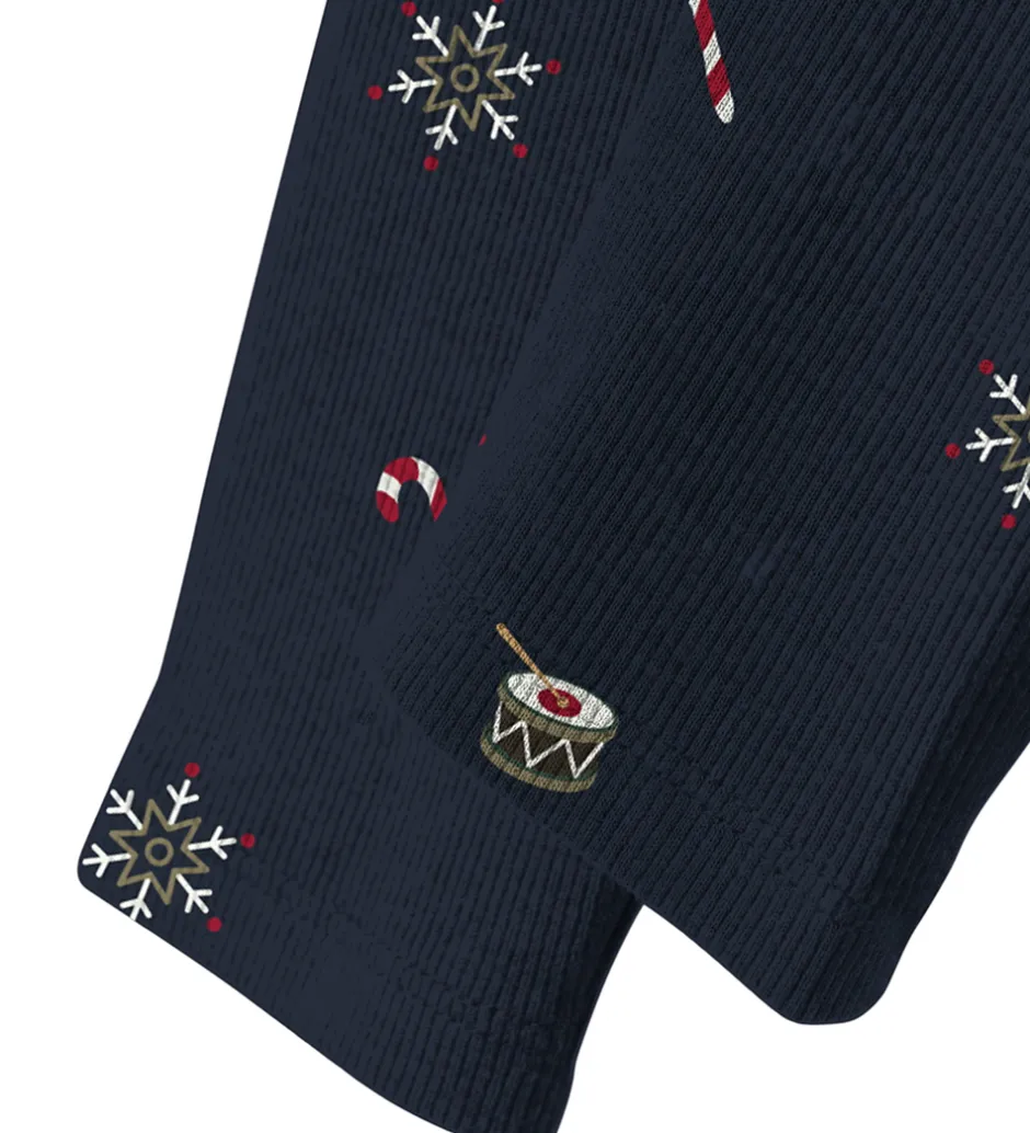 Juletøj|Leggings|Name It Leggings - Rib - NmnRoko - Navy Blazer