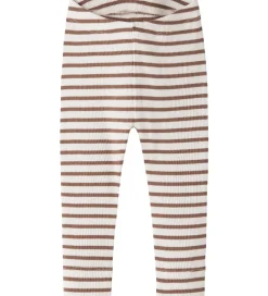 Leggings|Unisex-Tøj|Name It Leggings - Rib - Noos - NbnBani - Toasted Coconut