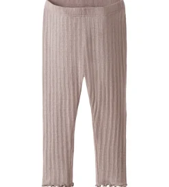 Leggings|Name It Leggings - Uld/Silke - Rib - NbfWossa - Shadow Gray