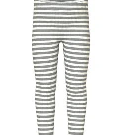 Leggings|Name It Leggins - Rib - NmfVemma - Grey Melange/Cloud Dancer