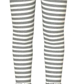 Leggings|Name It Leggins - Rib - NmfVemma - Grey Melange/Cloud Dancer