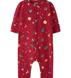 Nattøj|Name It Natdragt - NbnVismas - Jester Red/Xmas AOP Red