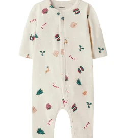 Nattøj|Name It Natdragt - NbnVismas - Whitecap Gray/Xmas AOP