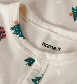 Nattøj|Name It Natdragt - NbnVismas - Whitecap Gray/Xmas AOP