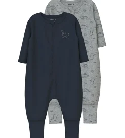 Nattøj|Name It Natdragt - Noos - 2-pak - NbmNightsuit - Grey Melange