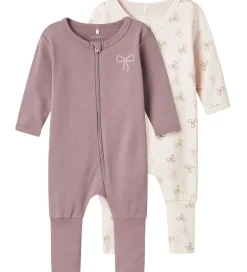 Nattøj|Name It Natdragt - Noos - 2-pak - NbfNightsuit - Barely Pink