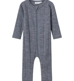Nattøj|Name It Natdragt - Uld - Noos - NbmWang - Folkstone Gray