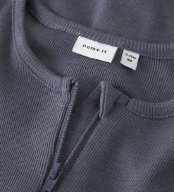 Nattøj|Name It Natdragt - Uld/Silke - Rib - NbmWossa - Folkstone Gray