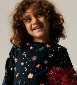 Nattøj|Name It Nattøj - 2-Delt - NmnVismas - Navy Blazer/Xmas AOP Navy