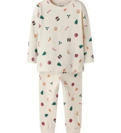 Nattøj|Name It Nattøj - 2-Delt - NmnVismas - Whitecap Gray/Xmas AOP